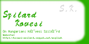 szilard kovesi business card